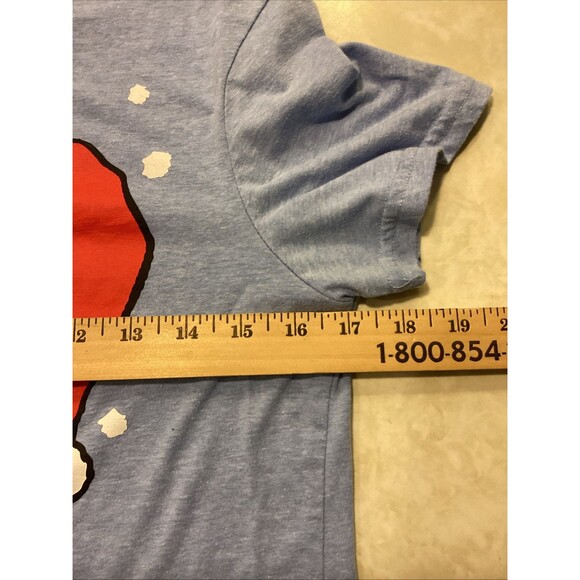 Peanuts Snoopy Chillin' Blue Graphic T-Shirt SS Sz S Cartoon Cosplay - Picture 6 of 7